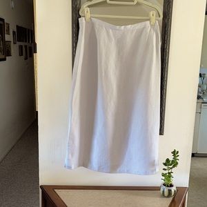 Dove-color, linen-blend skirt, by ‘Notations’, Sz 2X, below knee/above-ankle